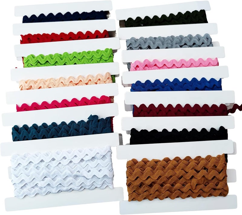 AUNHIRU Multiple Colors Available Rick Rack Trim for Crafting and Sewing, 10yards (Blue) - Image 5